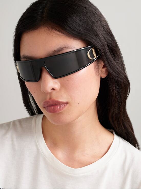 Dior Accessories - New Dior VeryDior M1U 10A0 Black Shield Sunglasses with Gold Accent Authentic